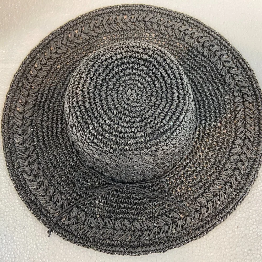 NWOT Scala Hand made Sun Hat 100% Paper Wide Brim